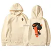 Erkek Hoodies Sweatshirts Bahar Sonbahar Erkekler Gevşek Büyük V Baskı Hoodie Kış Kış Geri Düz Renk Sıcak Çizgili Kapüşonlu Sweatshirt Hediye Bestsellerl231003