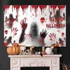 Bakgrundsmaterial Bonvvie Halloween Backdrop Photozone Tomb Park Star Terrible Night Party Scene Photography Bakgrund Fotokall för Photo Studio YQ231003