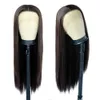 Синтетические парики Шоколадно-коричневые кружевные передние парики 13x4 Объемная волна Синтетические бесклеевые термостойкие волокна для женщин 230227