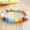 MG0787 New Design Cats Eye Stone 7 Chakra Bracelet Natural Amazonite Energy Protection Bracelet Spiritual Meditation Jewelry2703