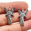 100st/Lot Angel God Antique Silver Charms hängen för smycken som tillverkar 27*16mm DH0796