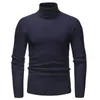 Herrtröjor Herrens Autumn och vintermode Casual Warm Fit High Cold Long Sleeve Sweater Outdoor Clothes Knitwear Jumper