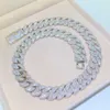 350G BUSSDOWN 18MM 3ROWS SOLID Sterling Sier VVS Moissanite Miami Cuban Link Chain