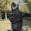 Men's Jackets Winter Large Fur Collar Velvet Thickened Hooded Cotton-padded Overcoat Loose Casual High Street Denim Parkas Male Clothes