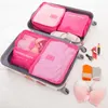 Borse portaoggetti 7/6 pezzi Cubi da imballaggio per valigie da viaggio Organizer Custodia a compressione per vestiti da donna