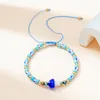 Pulsera de cuentas estilo Strand Ins, cuentas de cristal de setas coloridas con cordón ajustable, brazaletes dulces para mujer, joyería