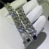 Vecalon hommes mode glacé Bracelets de mode de haute qualité or chaîne à maillons cubains Miami Bracelet Hip Hop bijoux 2391