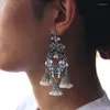 Dingle örhängen ins jhumki jhumka handgjorda pärlpärlor påfågel phoenix fågel piercing vintage trendiga kvinnor party smycken