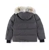 Daunenjacke männlicher Designer echtes Wolfsfell Outdoor-Windjacke Jassen Outdoor-Kapuzenjacke Fourrure Manteau Daunenjacke Hiver Parka Doudoune