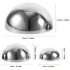Dekoracyjne figurki 3 szt. Outdoorowe bułeczki kulki kule kule lustrzane dekoracje ścienne dekoracje stali nierdzewnej