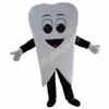 Costumi della mascotte del dentista del dente di Halloween Simulazione Personaggio dei cartoni animati di alta qualità Personaggio di carnevale Costume da adulto unisex Vestito da festa di Natale