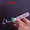 14mm kit coletor de vidro acessórios para fumar narguilé com quartzo banger prego dab palha água bong tubo com clipe de plástico