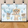 Background Material Teddy Bear Baby Shower Backdrop For Photography Gold Crown Boy Girl 1st Birthday Party Decor Customized Background Photo Studio YQ231003