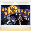 Materiale di fondo Personalizzabile Nightmare Before Christmas Sfondo di Halloween Jack e Sally Bambini Ragazzi Ragazze Decorazioni per feste di compleanno Sfondo fotografico YQ231003