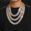 модное женское ожерелье OEM на заказ, тестер бриллиантов Vvs, муассанит, замороженное серебро 925, кубинское звено