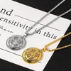 Pendant Necklaces Antique Gold Silver Color Compass Necklace Men Hip-Hop Rock Street Culture Chain Punk Fashion Jewlery Gift2237