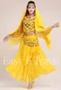 Stage Wear 2023 4pcs Ensemble Costume de danse du ventre Bollywood Egypte Robe de danse du ventre Femmes Ensembles de danse égyptienne