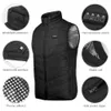 Colete aquecido ajustável ao ar livre USB aquecedor elétrico jaqueta de ciclismo feminina zona aquecimento gola redonda