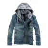 Mens Jackets Vintage Denim Jacket Men Hooded Cotton Slim Fit Jean Casual Cowboy Male Coat Jaqueta Masculina