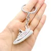 Keychains 3D Shoe Model Toy Keychain Coconut Japanese Anime Peripheral Child Soldier Human Desk Pendant Car Key Gift