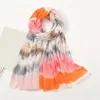 Scarves Women Fashion Casual Tie Dye Printed Thin Cotton And Linen Scarf Men Suit Bulk Mens Plaid