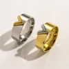 Designer Branded Rings Women Love Charms Wedding Jewelry Supplies 18K Gold Plated 925 Silver Plated Stainless Steel Ring Fine Fing296p