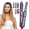 Hårtork 5 i 1 Air Brushpowerful Hair Dryerair Brushmulti Stylerautomatic Hair Curlerair Styling Curling Wand