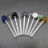 Pas cher protable coloré tête fumer paille main pipe coloré Pyrex épais capiteux 4 pouces mini verre brûleur à mazout tube clous tuyaux pour la fumée