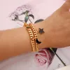 أساور سحر Cooper Gold Bracelet Moon Star Dangl