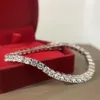 Brazalete de piedras preciosas de moissanita simulada de Plata de Ley 925, pulsera de boda, joyería fina, gota entera 218k