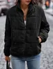 女性用ジャケット2023秋と冬のコーデュロイスタンドカラー長袖短いポケットドローストリング軽量ジャケット