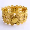 Nouveau luxe femmes grand large bracelet 70mm sculpter THAI BAHT or GP Dubai Style bijoux africains Bracelets ouverts avec CZ pour Middle285n