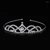 Grampos de cabelo moda acessórios de casamento feminino cabeça coroa headdress princesa nupcial bandana cristal strass