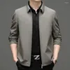 Men's Jackets Top Grade Business Casual 2023 Arrivals Spring Autumn Fashion Turn Donw Collar Techwear Brnad Male Coat