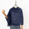 Écharpes Bali Fil Solide Couleur Plissée Brillant Longue Écharpe Femmes De Luxe Coton Et Lin Polyvalent Foulard Chaud Châle Hijab Poncho