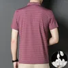 Men's T Shirts High End Mulberry Silk Short Sleeve T-shirt For Clothing Casual Non Ironing Real Polo Shirt Top Ropa Hombre CJK