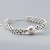 Armband Swarovskis Designer Luxury Fashion Women S925 Sterling Silver Wide Face Round Bead Armband Small Fresh Temperament Armband