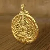 Anhänger Halsketten Se Solide Tausendhändig Avalokitesvara Ratte Leben Buddha Herren Halskette Damen Amulett Schmuck Edelstahl