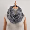 Eşarplar Jy Fur Women Infinity Eşarp Dairesi Uzun Kış Kış Sıcak Sokak Moda Rex