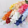 Decorative Flowers Big Artificial Hyacinth Violet Flower Branch Fleurs Artificielles Dry For Autumn Fall Home Wedding Decoration Fake