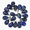 Hanger Kettingen Mode Waterdruppel Natuursteen Lapis Lazuli Ketting Minerale Genezing Charms Sieraden Accessoires Maken Groothandel 20 Stuks