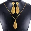 Earrings & Necklace Dubai India Gold Women Wedding Girl Pendant Jewelry Sets Nigerian African Ethiopia Party DIY Charms Gift Ws37273d