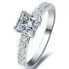 FG Princess Cut 1 5 NSCD 시뮬레이션 Princess Cut Diamond Promise Ring Ring Ring Ring 236o