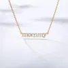 New Personalized mommy Letter Zircon Necklace & Pendant For Women Crystal Choker Chain Jewelry Mother's Day Birthday Gif249s