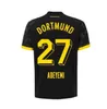 23 24 Dortmund Futebol Jerseys Fãs Jogador Versão 2023 2024 Haaland Reus Camisas de Futebol Homens Crianças Reyna Hummels Brandt Emre Can Haller Guerreiro 1990 Edição Limitada