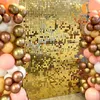 Materiale di fondo Pannello di paillettes color oro fondale di nozze pubblicità personalizzata canta vetrina di un negozio sfondo glam luccicante paillettes parete adesivo da parete 3D YQ231003