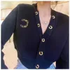 ChanneLuxury женские свитера дизайнерского классического дизайна Женская одежда джентльменская толстовка с капюшоном вязаный свитер согревающий кашемировый кардиган с длинными рукавами