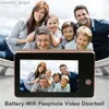 Doorbells 3MP Smart Peephole Doorbell Camera wifi 4.3 Inch Video Door bell Night IR wireless call Motion Alarm iCam365 Smart Home doorbell YQ2301003