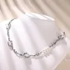 Hanger Kettingen Mode Geometrie Parel Zirconia Zilver Kleur Ketting Voor Vrouwen Gothic Punk Sleutelbeen Ketting Sieraden Geschenken Gratis