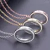 Pendant Necklaces 1Pc Trendy Geometry Glass Picture Locket Women Chain Collares Handmade Memory Floating Medaillon Jewelry Bulk